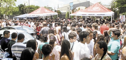 No domingo, milhares de estudantes foram à Unifran enfrentar o temido Enem